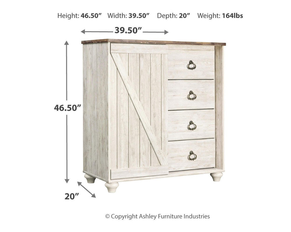 Willowton Dressing Chest - Beige (3)