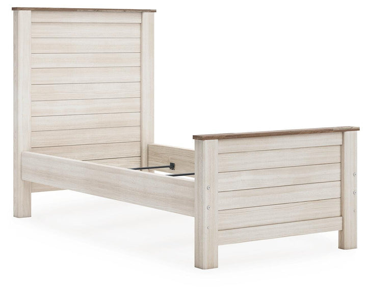 Willowton Twin Panel Bed, Dresser and Mirror (4)