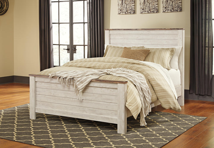 Willowton Queen Panel Bed, Dresser and Mirror (6)