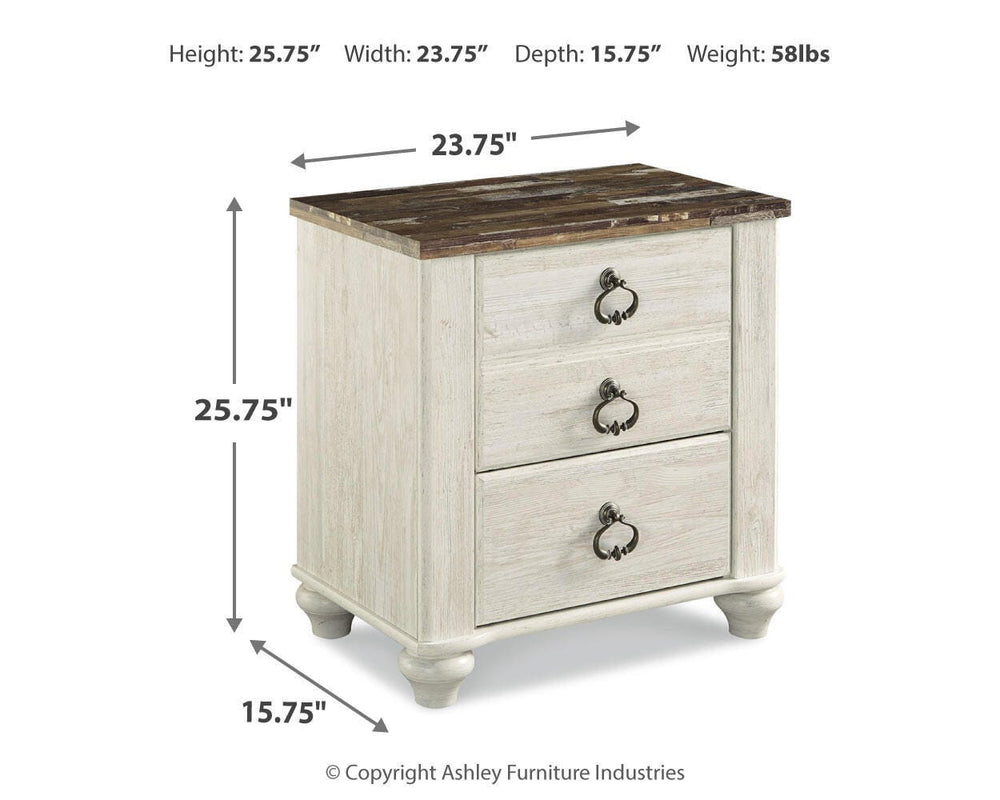 Willowton Nightstand - Beige (4)