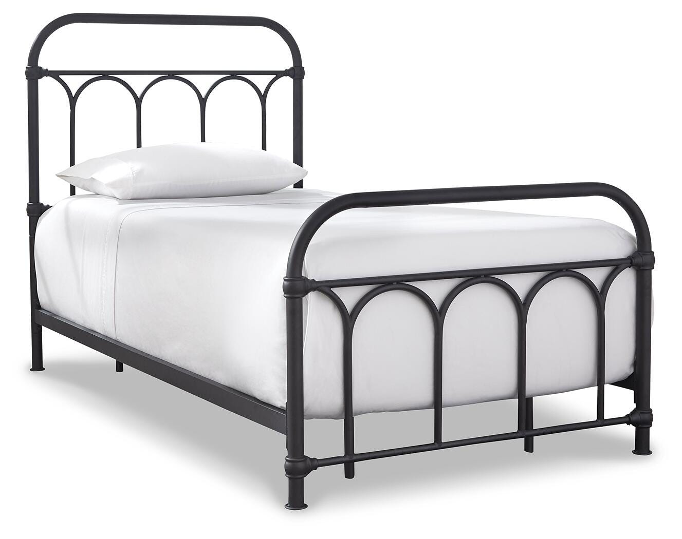 Nashburg Twin Metal Bed - Black (1)