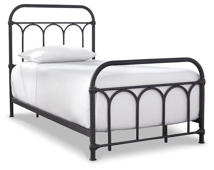 Nashburg Twin Metal Bed - Black (1)