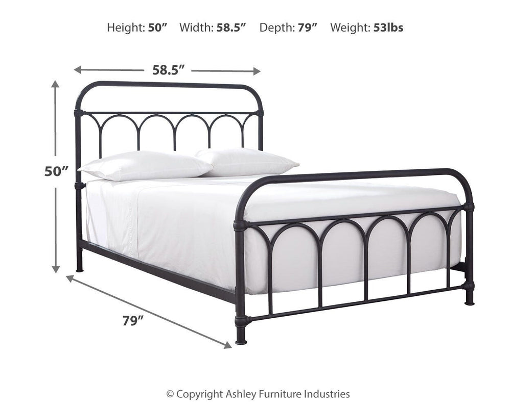 Nashburg Full Metal Bed - Black (4)