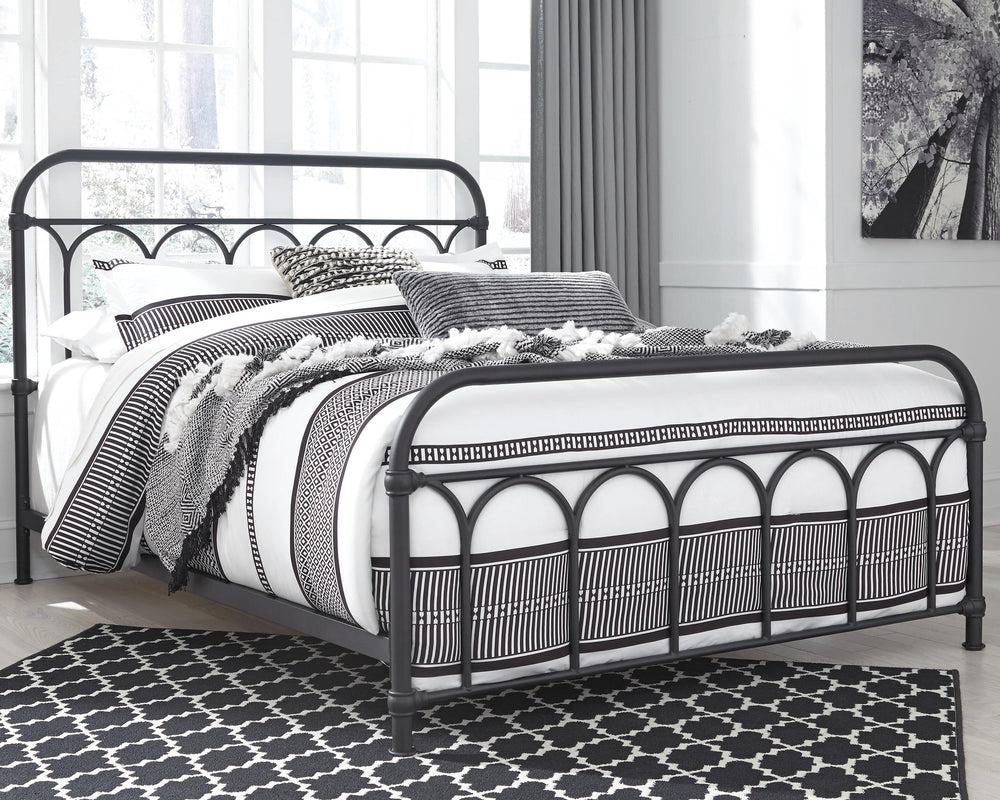 Nashburg Queen Metal Bed - Black (2)