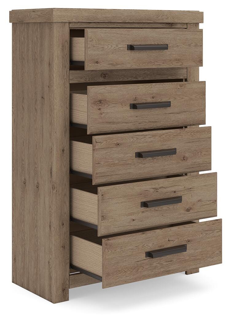 Oliandon Chest of Drawers - Light Brown (4)