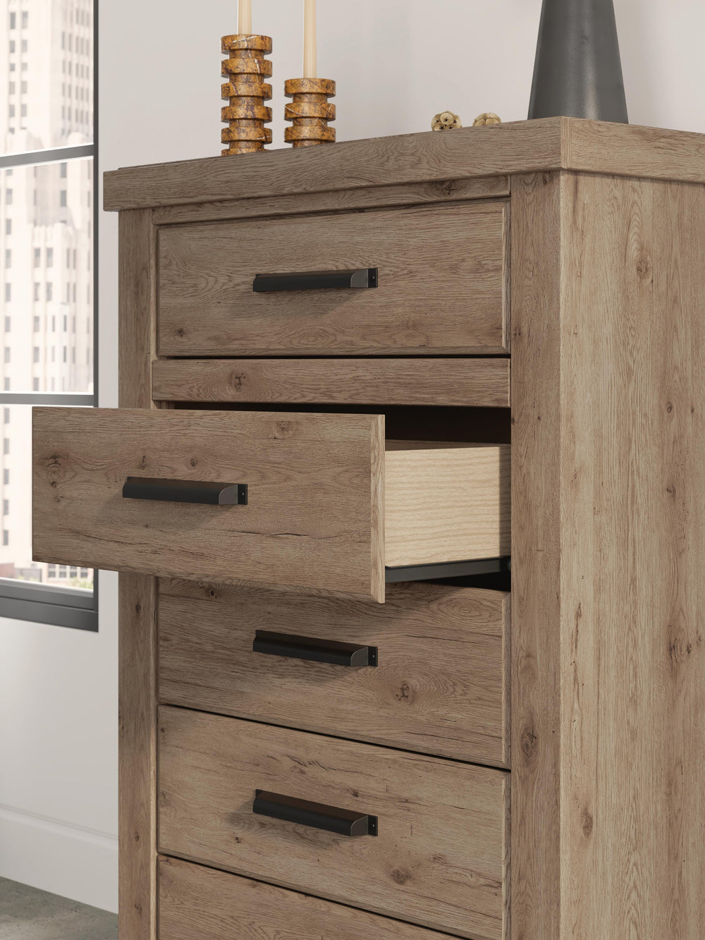 Oliandon Chest of Drawers - Light Brown (6)