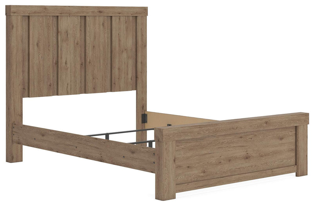 Oliandon Queen Panel Bed - Light Brown (3)