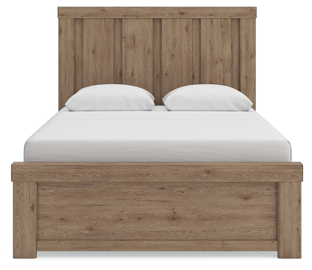 Oliandon Queen Panel Bed - Light Brown (5)