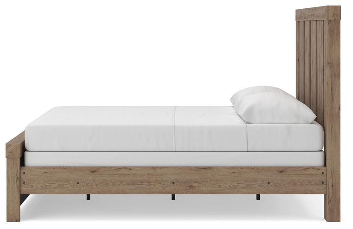 Oliandon Queen Panel Bed - Light Brown (7)