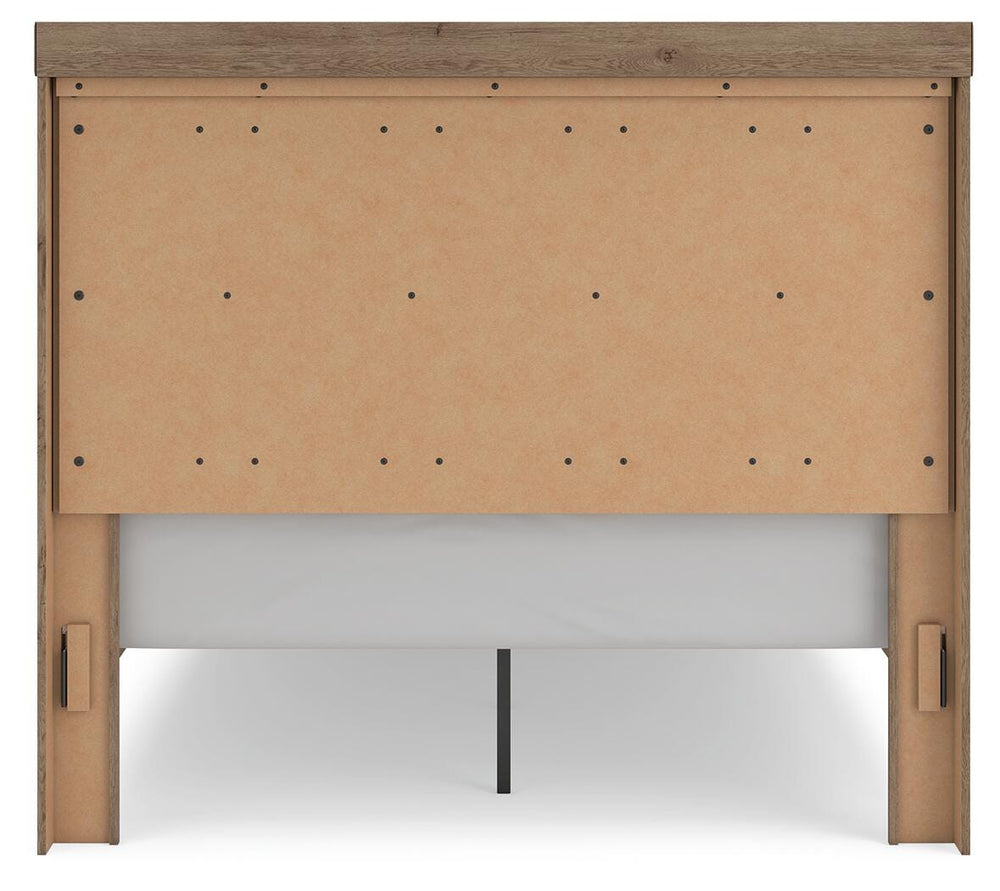 Oliandon Queen Panel Storage Bed - Light Brown (7)