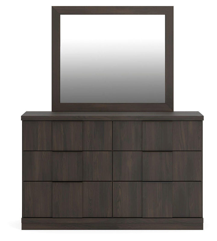 Shaehartin Dresser and Mirror - Dark Brown (5)