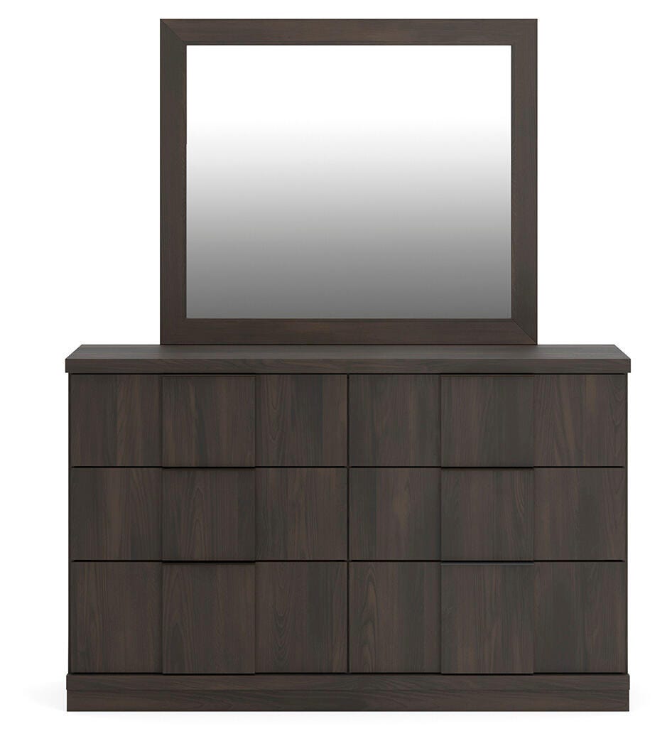 Shaehartin Dresser and Mirror - Dark Brown (5)