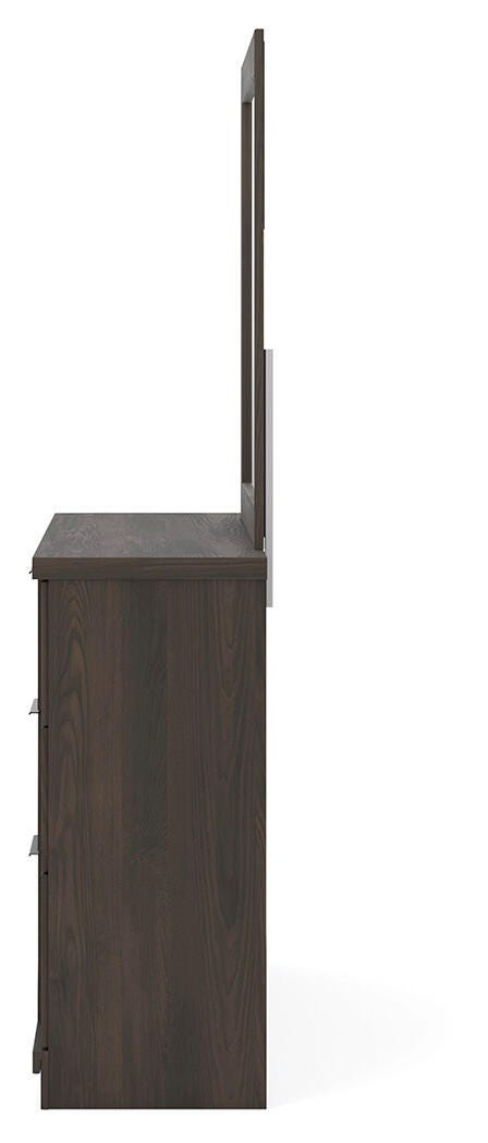 Shaehartin Dresser and Mirror - Dark Brown (7)