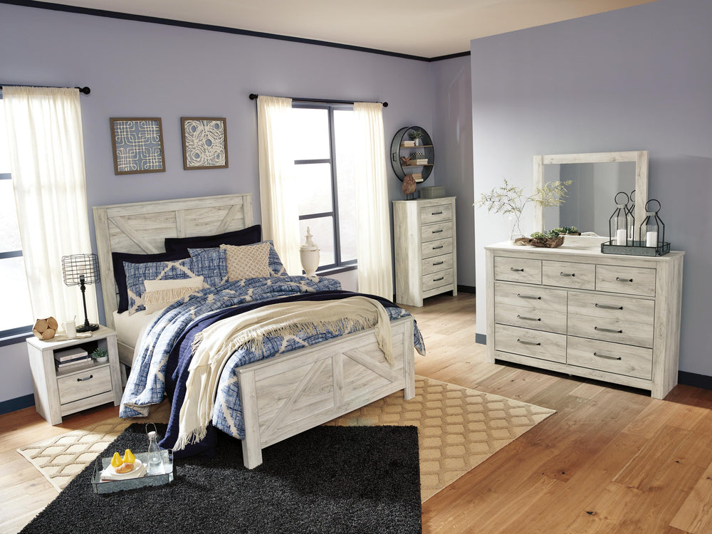 Bellaby Queen Crossbuck Panel Bed - Whitewash (3)