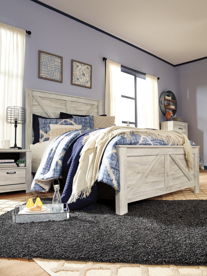 Bellaby Queen Crossbuck Panel Bed - Whitewash (6)