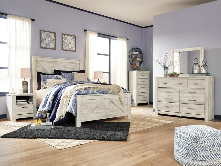 Bellaby Queen Crossbuck Panel Bed - Whitewash (7)