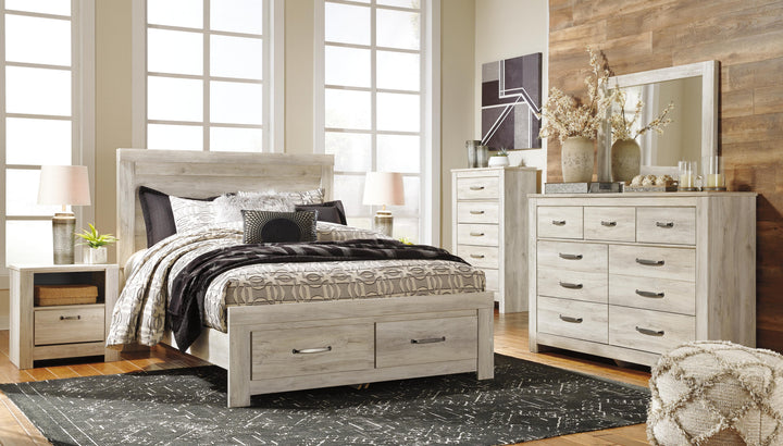 Bellaby Queen Platform Bed with 2 Storage Drawers - Whitewash (6)