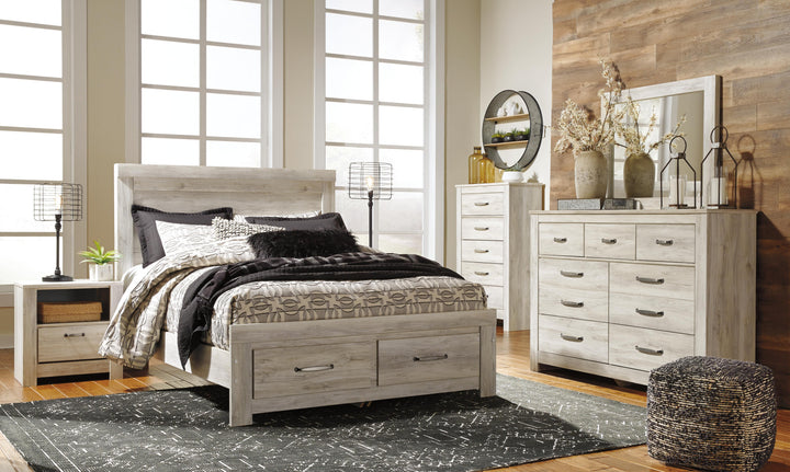 Bellaby Queen Platform Bed with 2 Storage Drawers - Whitewash (3)