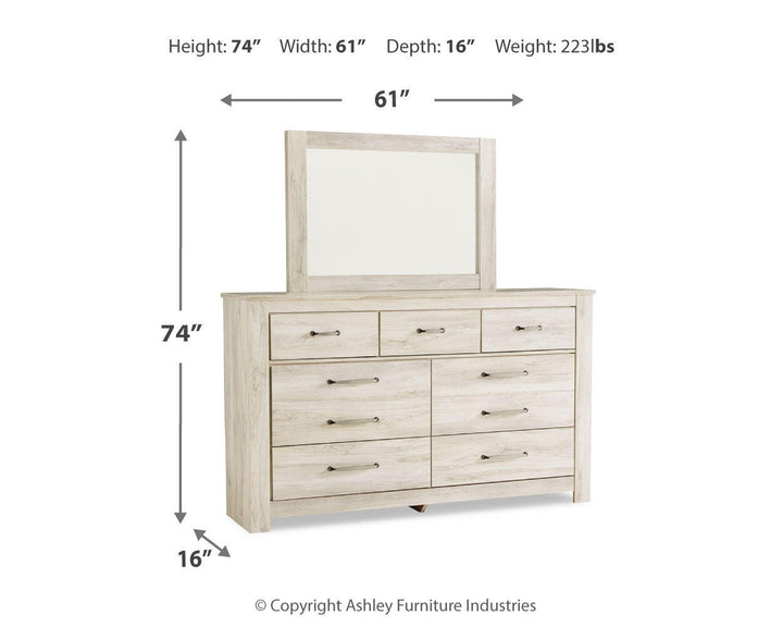 Bellaby Queen Panel Bed, Dresser and Mirror (3)