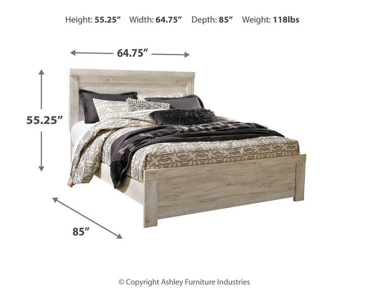 Bellaby Queen Panel Bed, Dresser, Mirror, Chest and 2 Nightstands - Whitewash (8)