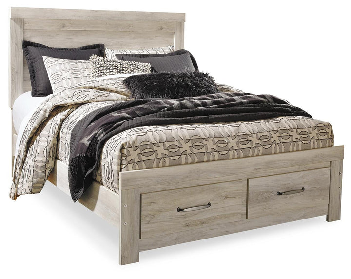 Bellaby Queen Panel Storage Bed, Dresser and Mirror - Whitewash (3)