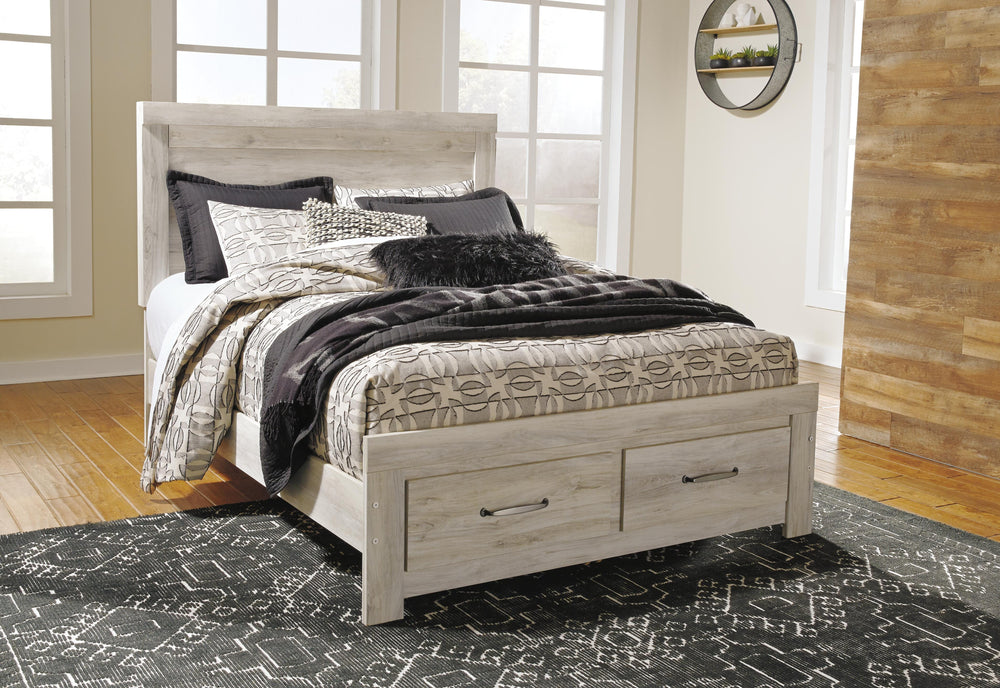 Bellaby Queen Panel Storage Bed, Dresser and Mirror - Whitewash (8)