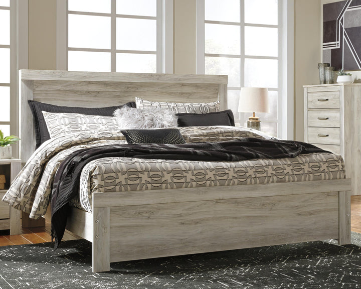 Bellaby King Panel Bed, Dresser, Mirror, Chest and 2 Nightstands - Whitewash (13)