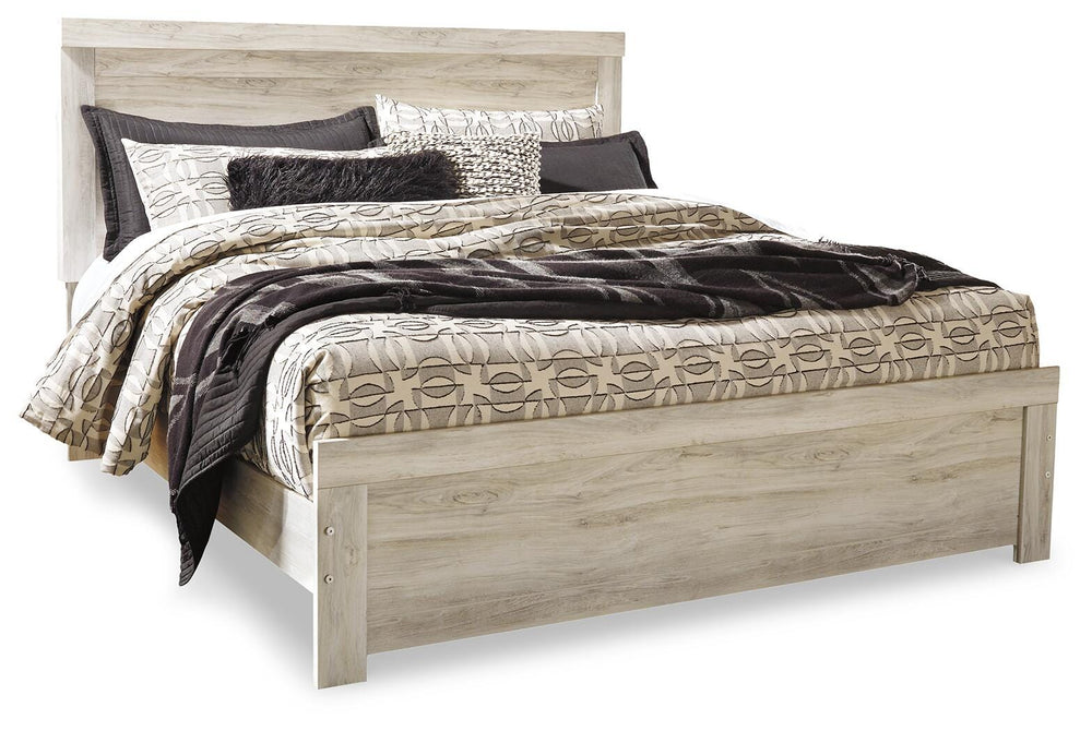 Bellaby King Panel Bed, Dresser, Mirror, Chest and 2 Nightstands - Whitewash (4)