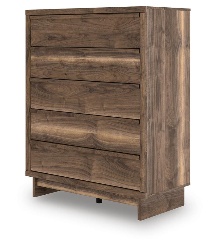 Chirason Wide Chest of Drawers - Dark Brown (8)