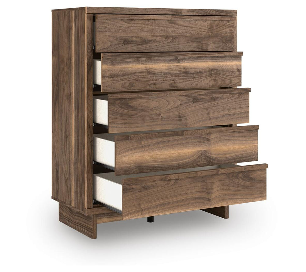 Chirason Wide Chest of Drawers - Dark Brown (4)