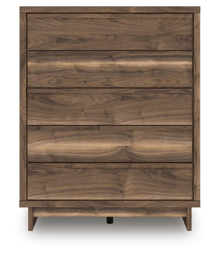 Chirason Wide Chest of Drawers - Dark Brown (3)