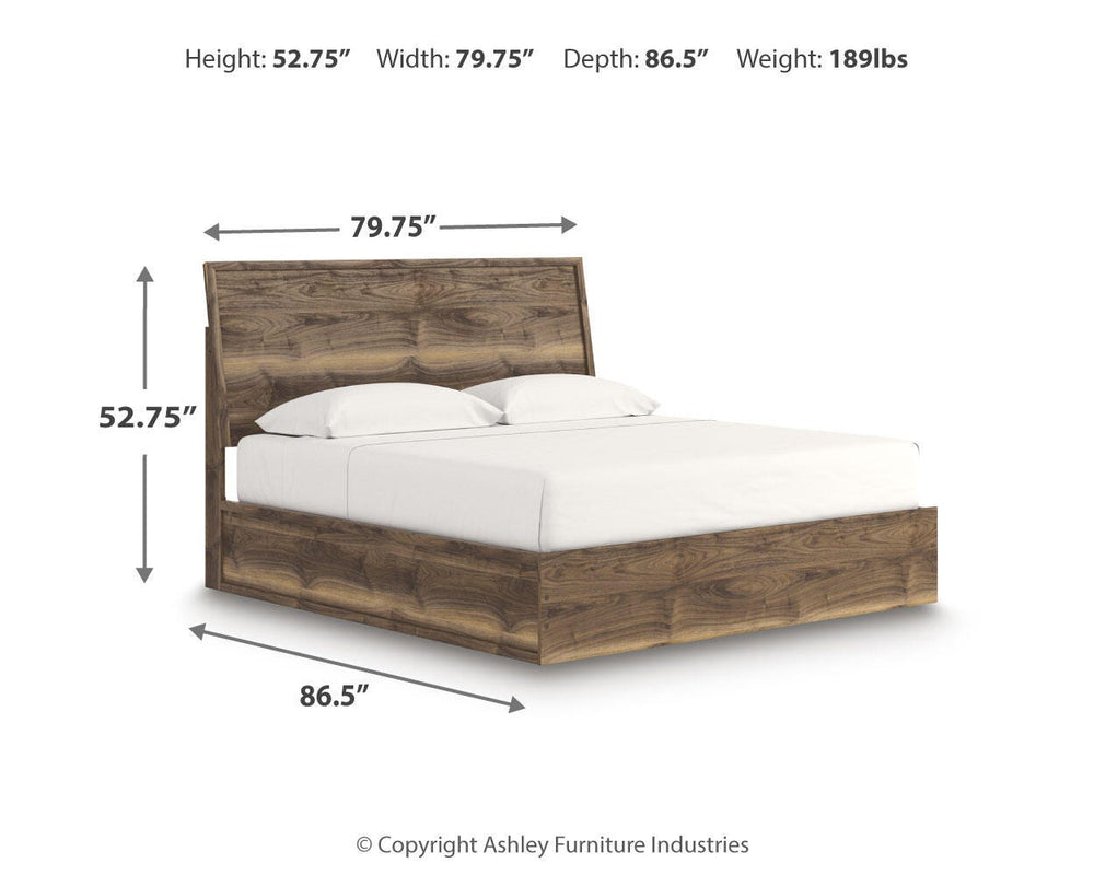 Chirason King Panel Bed - Brown (8)