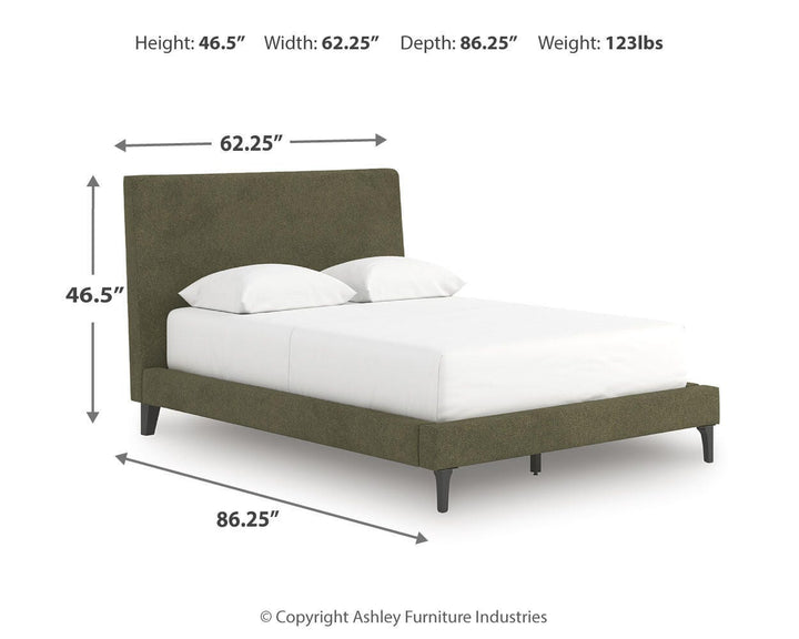 Chirason Full Upholstered Bed with Roll Slats - Green (8)