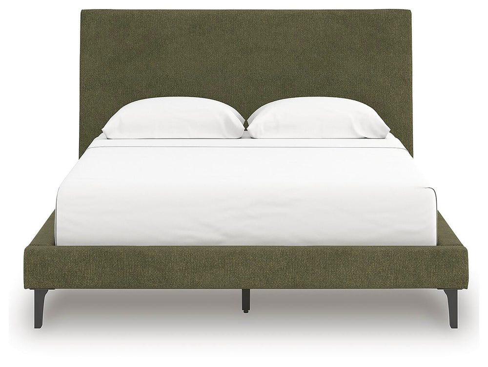 Chirason Queen Upholstered Bed with Roll Slats - Green (4)