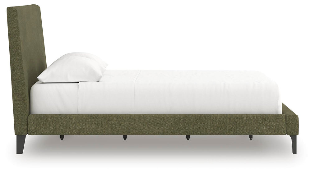 Chirason Queen Upholstered Bed with Roll Slats - Green (6)