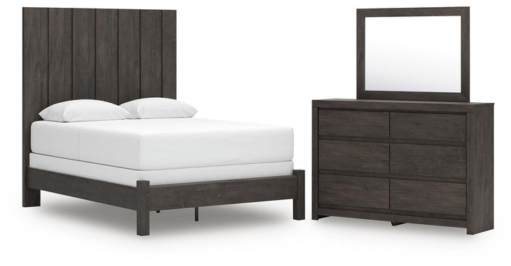 Fraluna Queen Panel Bed, Dresser and Mirror (1)