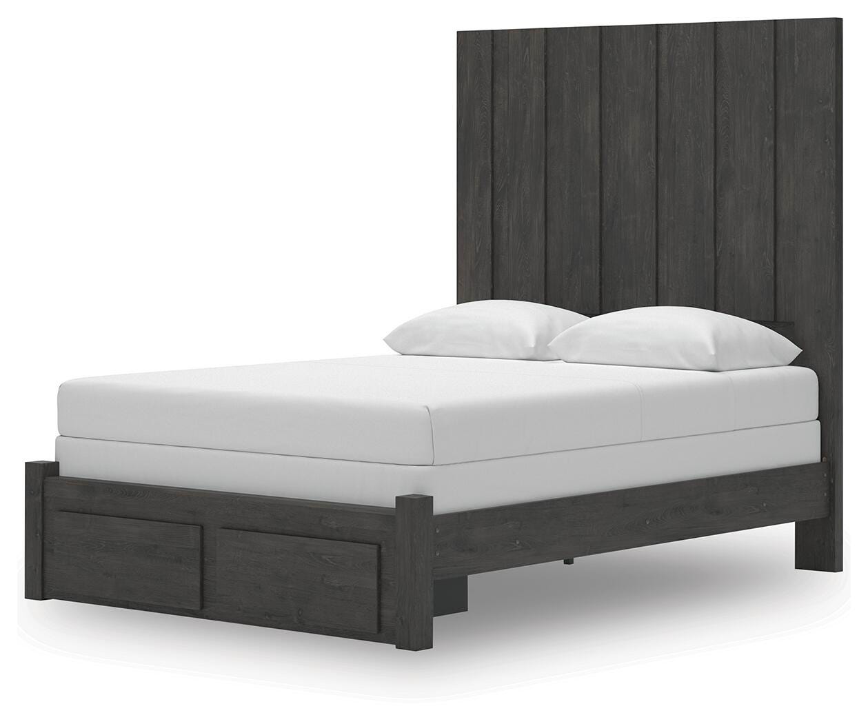 Fraluna Queen Panel Storage Bed - Dark Gray (2)
