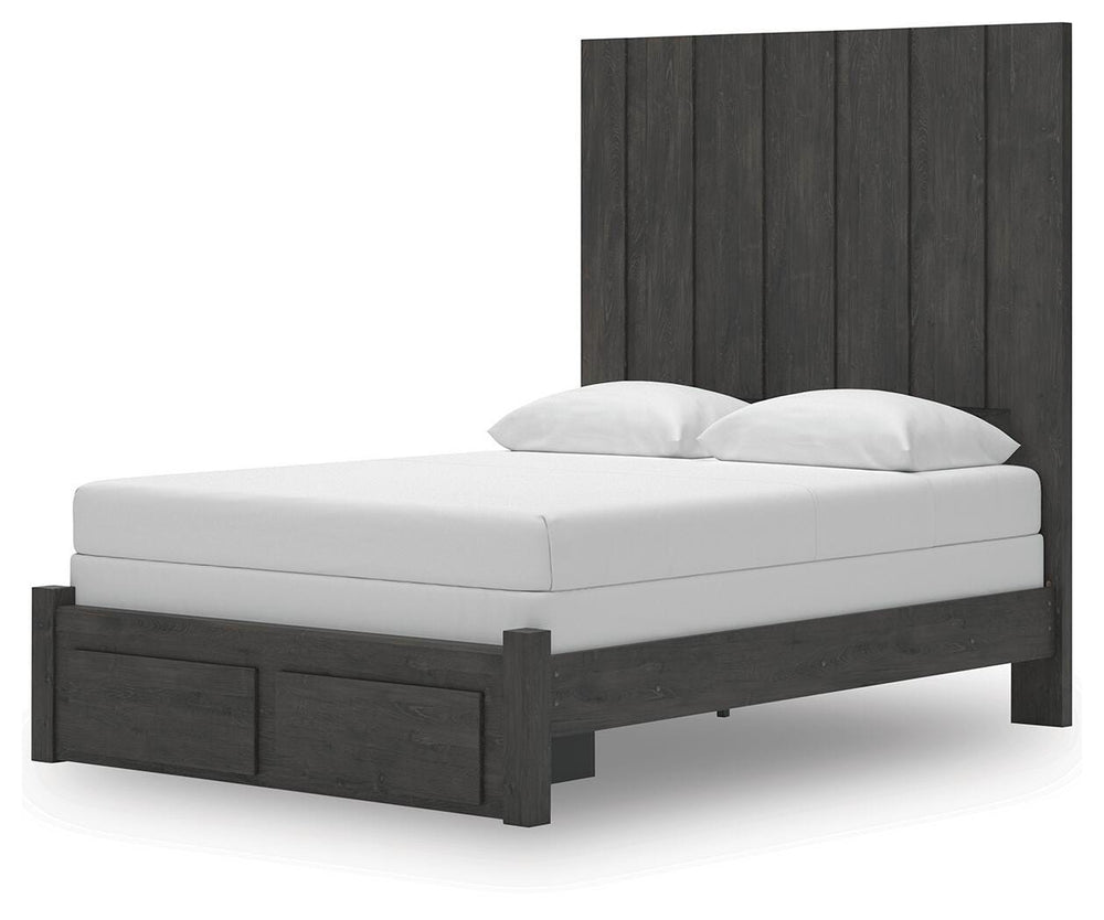 Fraluna Queen Panel Storage Bed - Dark Gray (2)