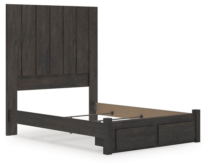 Fraluna Queen Panel Storage Bed - Dark Gray (3)