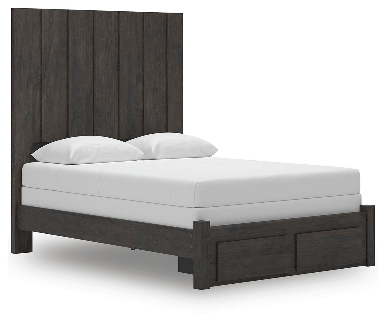 Fraluna Queen Panel Storage Bed - Dark Gray (1)