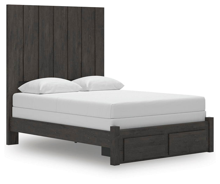 Fraluna Queen Panel Storage Bed - Dark Gray (1)