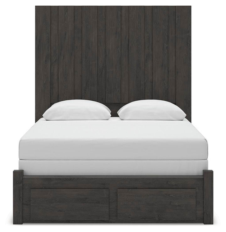Fraluna Queen Panel Storage Bed - Dark Gray (6)