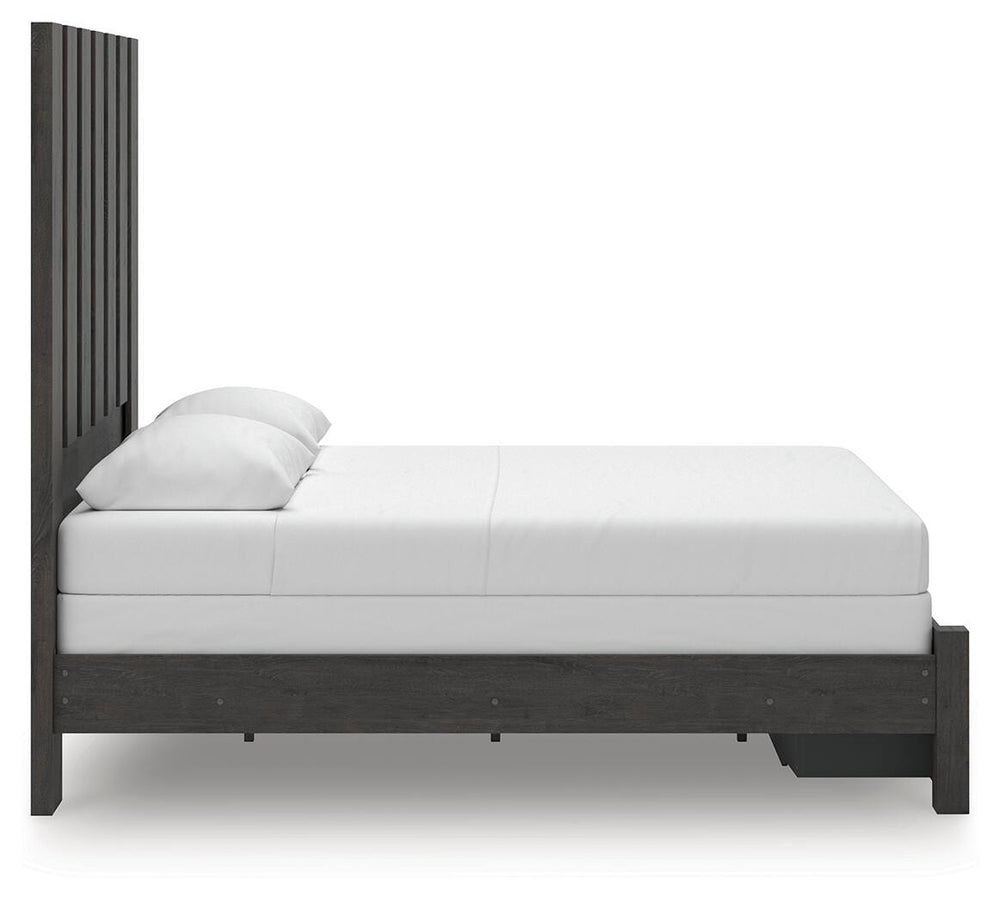 Fraluna Queen Panel Storage Bed - Dark Gray (9)
