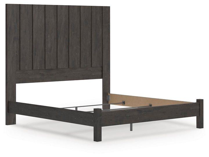 Fraluna King Panel Bed - Dark Gray (3)