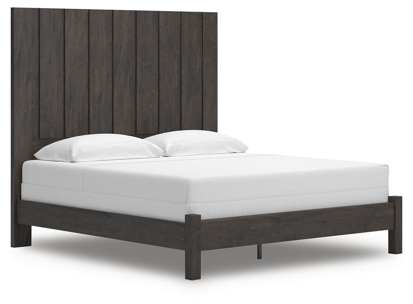 Fraluna King Panel Bed - Dark Gray (1)
