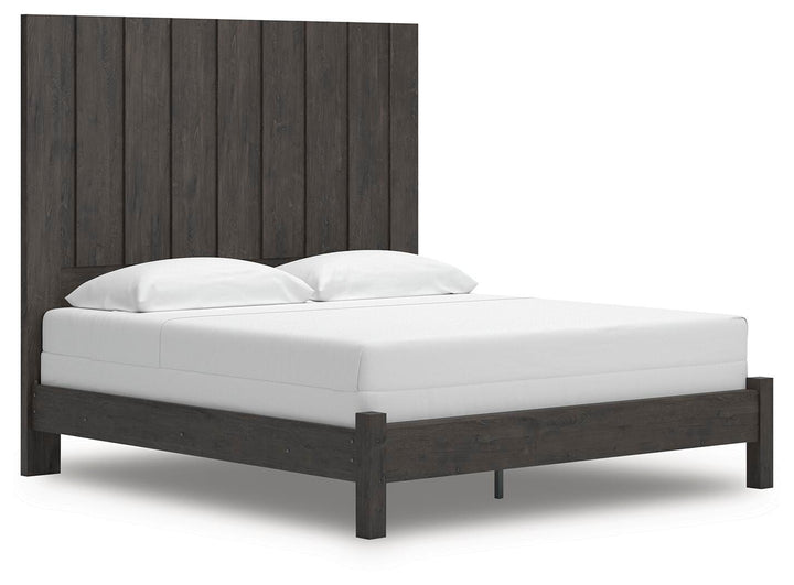 Fraluna King Panel Bed - Dark Gray (1)