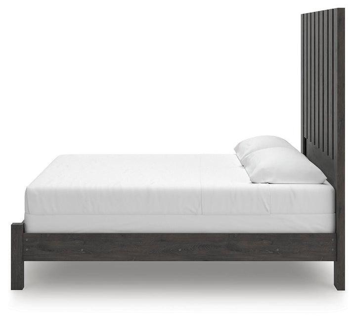 Fraluna King Panel Bed - Dark Gray (7)