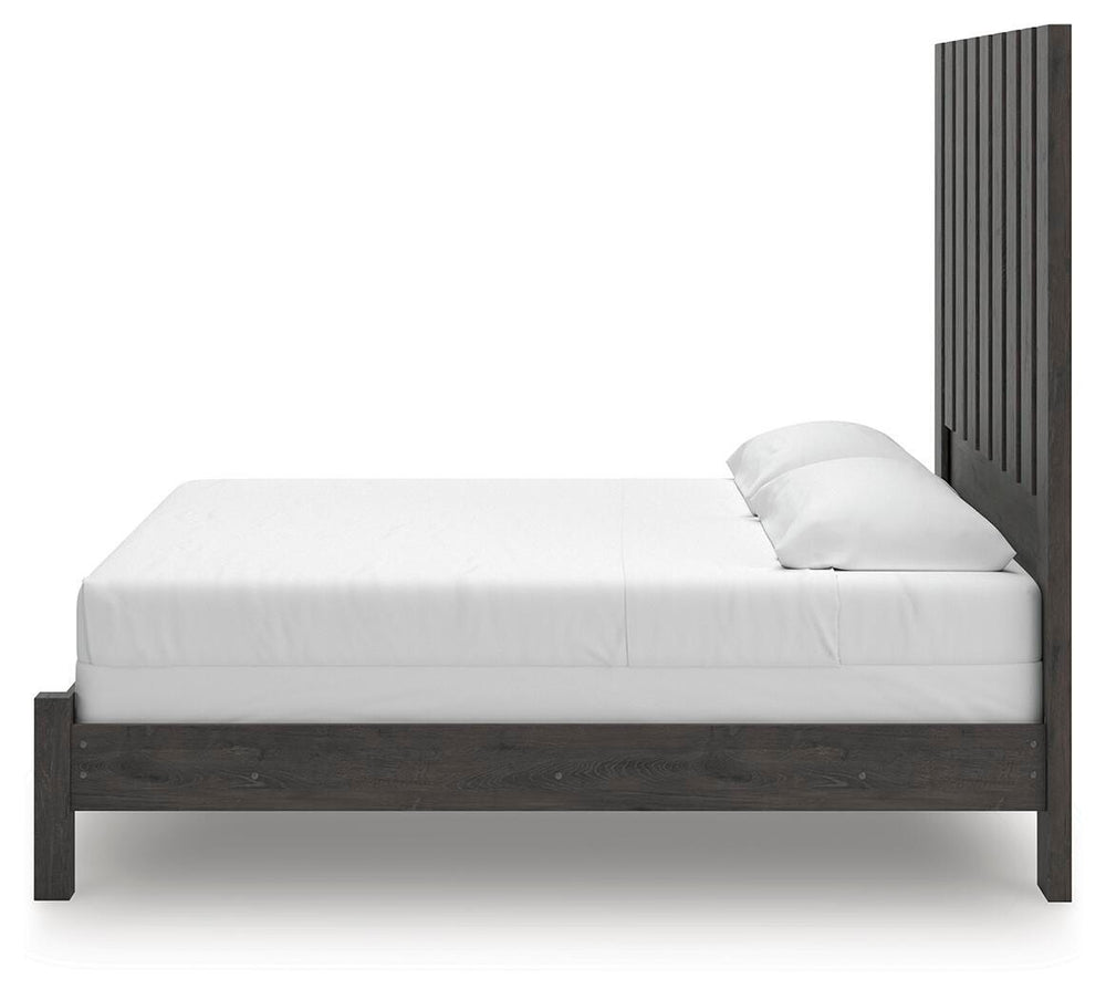 Fraluna King Panel Bed - Dark Gray (7)