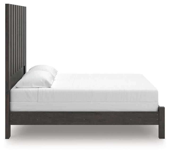 Fraluna King Panel Bed - Dark Gray (8)