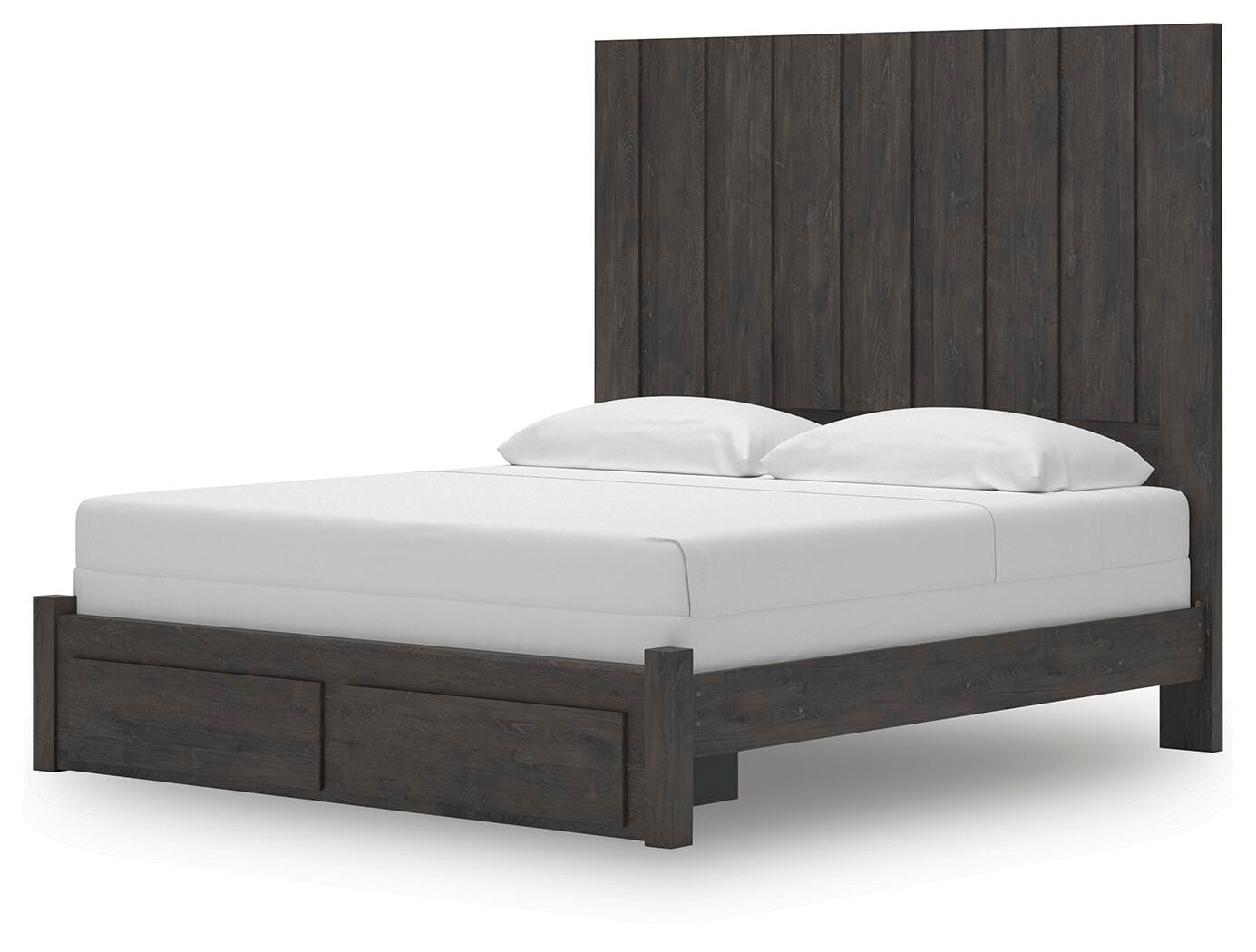 Fraluna King Panel Storage Bed - Dark Gray (2)